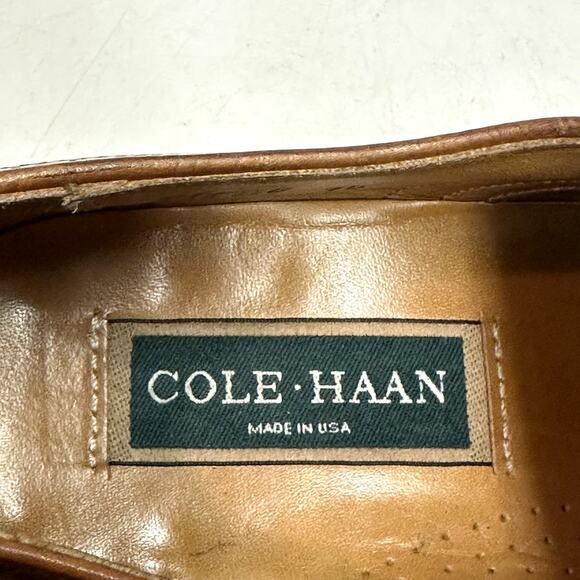 NEW HEELS Cole Haan Oxford Cap Toe Scotch Grain Made in Maine USA EXCELLENT 8.5 - Picture 13 of 14